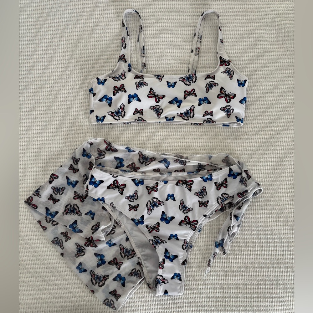 Butterfly Print Bikini Set NWOT